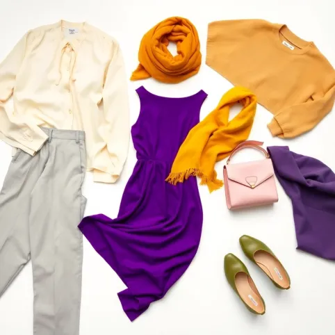 Jaki kolor pasuje do fioletu ubrania